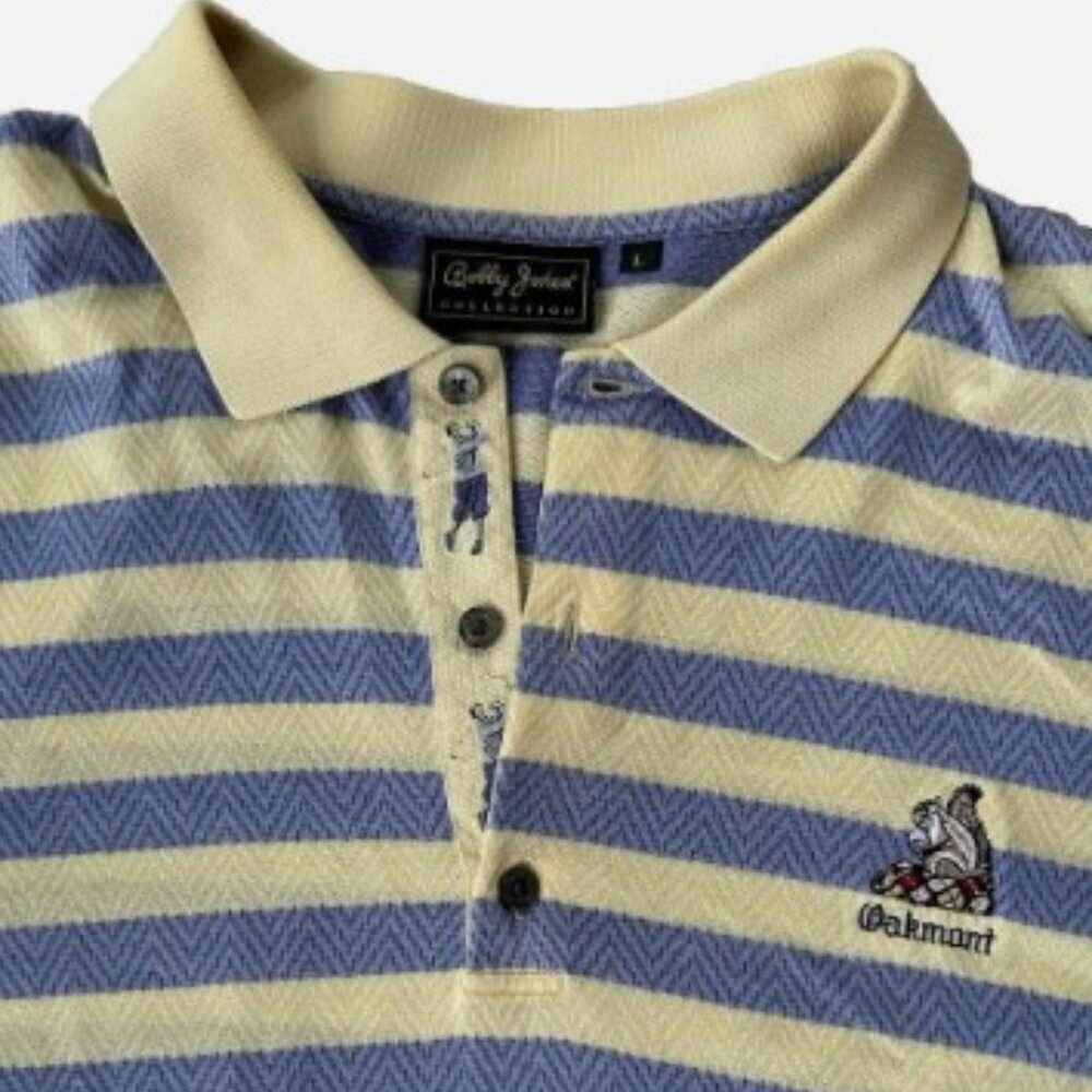 Vintage Bobby Jones Polo Golf Shirt Men's Large Short Sleeve Oakmont US Open